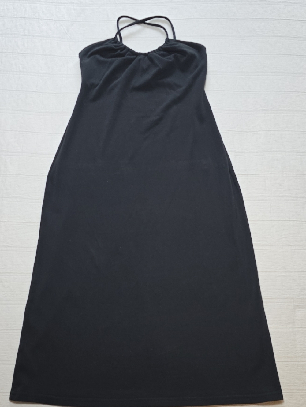 Susana Monaco Black Strappy Cross Back Black Dress  Women's Size Small